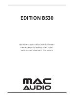 MAC Audio edition BS30 Owner'S Manual preview