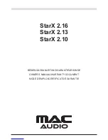 MAC Audio StarX 2.16 Owner'S Manual/Warranty Document preview