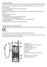 Предварительный просмотр 6 страницы Mac Mah W-UHF-Bodypack User Manual