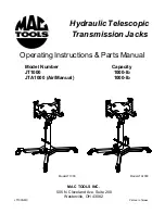 Preview for 1 page of MAC TOOLS JT1000 Operating Instructions & Parts Manual