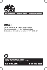 MAC TOOLS MCF601 Instruction Manual preview