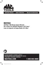 MAC TOOLS MCF894 Instruction Manual preview