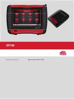MAC TOOLS Mentor Touch ET750 Operating Instructions Manual preview