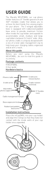 Предварительный просмотр 1 страницы Macally MCUP3WXL User Manual