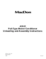 Preview for 1 page of MacDon A30-D Unloading And Assembly Instructions