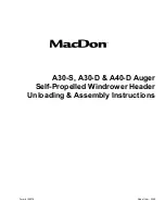 MacDon A30-S Assembly Instructions Manual предпросмотр