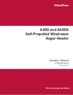 MacDon A40-D Operator'S Manual preview