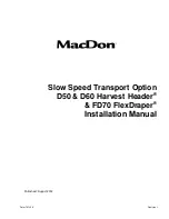 MacDon D50 Installation Manual предпросмотр
