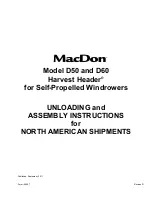 MacDon D50 Unloading And Assembly Instructions предпросмотр
