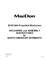 Preview for 1 page of MacDon M105 Unloading And Assembly Instructions