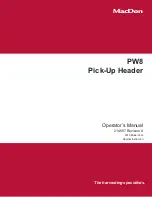 Preview for 1 page of MacDon PW8 Operator'S Manual