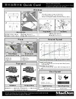 Preview for 2 page of MacDon R113 Quick Card User Manual