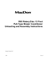 MacDon R85 Unloading And Assembly Instructions предпросмотр
