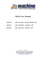 machine technologies MP-25 User Manual preview