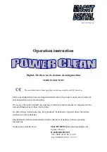 Macht Dental POWER CLEAN Operation Instruction Manual preview
