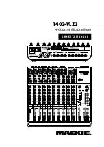 Mackie 1402-VLZ3 Owner'S Manual предпросмотр