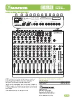 Предварительный просмотр 5 страницы Mackie 1402VLZ4 Specifications