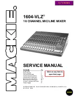 Mackie 1604-VLZ PRO Service Manual preview