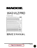 Mackie 1642-VLZ PRO Service Manual preview