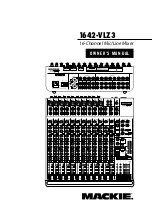 Mackie 1642-VLZ3 Owner'S Manual preview