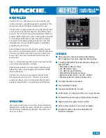 Предварительный просмотр 1 страницы Mackie 402-VLZ3 Specifications