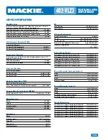 Предварительный просмотр 2 страницы Mackie 402-VLZ3 Specifications