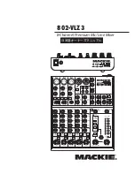 Mackie 802-VLZ3 User Manual preview