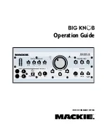 Предварительный просмотр 1 страницы Mackie BIGK NOB Operation Manual