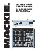 Предварительный просмотр 1 страницы Mackie CFX MKII Owner'S Manual