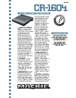 Preview for 1 page of Mackie CR-1604 Specifications