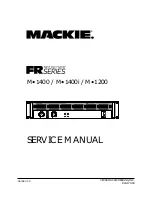 Preview for 1 page of Mackie FR Series M.1400 Service Manual