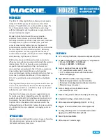 Preview for 1 page of Mackie HD1221 Brochure & Specs