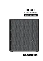 Mackie HD1501 Owner'S Manual preview