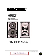 Mackie HR824 Service Manual preview