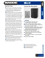 Preview for 1 page of Mackie Monitor Series MR4 Specifications
