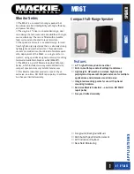 Preview for 1 page of Mackie Monitor Series MR6T Specifications