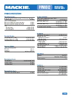 Предварительный просмотр 2 страницы Mackie PPM1012 Specification