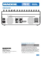 Предварительный просмотр 7 страницы Mackie PPM1012 Specification