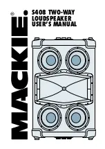Preview for 1 page of Mackie S408 User Manual