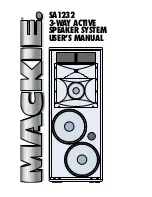 Mackie SA1232 User Manual предпросмотр