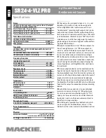 Preview for 2 page of Mackie SR24-4-VLZ PRO Specification Sheet