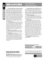 Preview for 8 page of Mackie SR24-4-VLZ PRO Specification Sheet