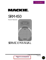Preview for 1 page of Mackie SRM 450 Service Manual