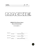 Предварительный просмотр 20 страницы Mackie SRM 450 Service Manual