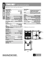Preview for 2 page of Mackie SWA1801 Brochure