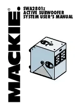 Preview for 1 page of Mackie SWA2801z User Manual