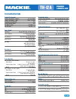 Preview for 2 page of Mackie TH-12A Specifications