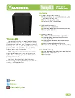 Preview for 1 page of Mackie Thump18S Brochure & Specs