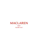 Maclaren mx3 Instructions Manual preview