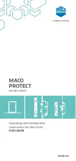 Preview for 1 page of Maco PROTECT Operating And Maintenance Instructions Manual